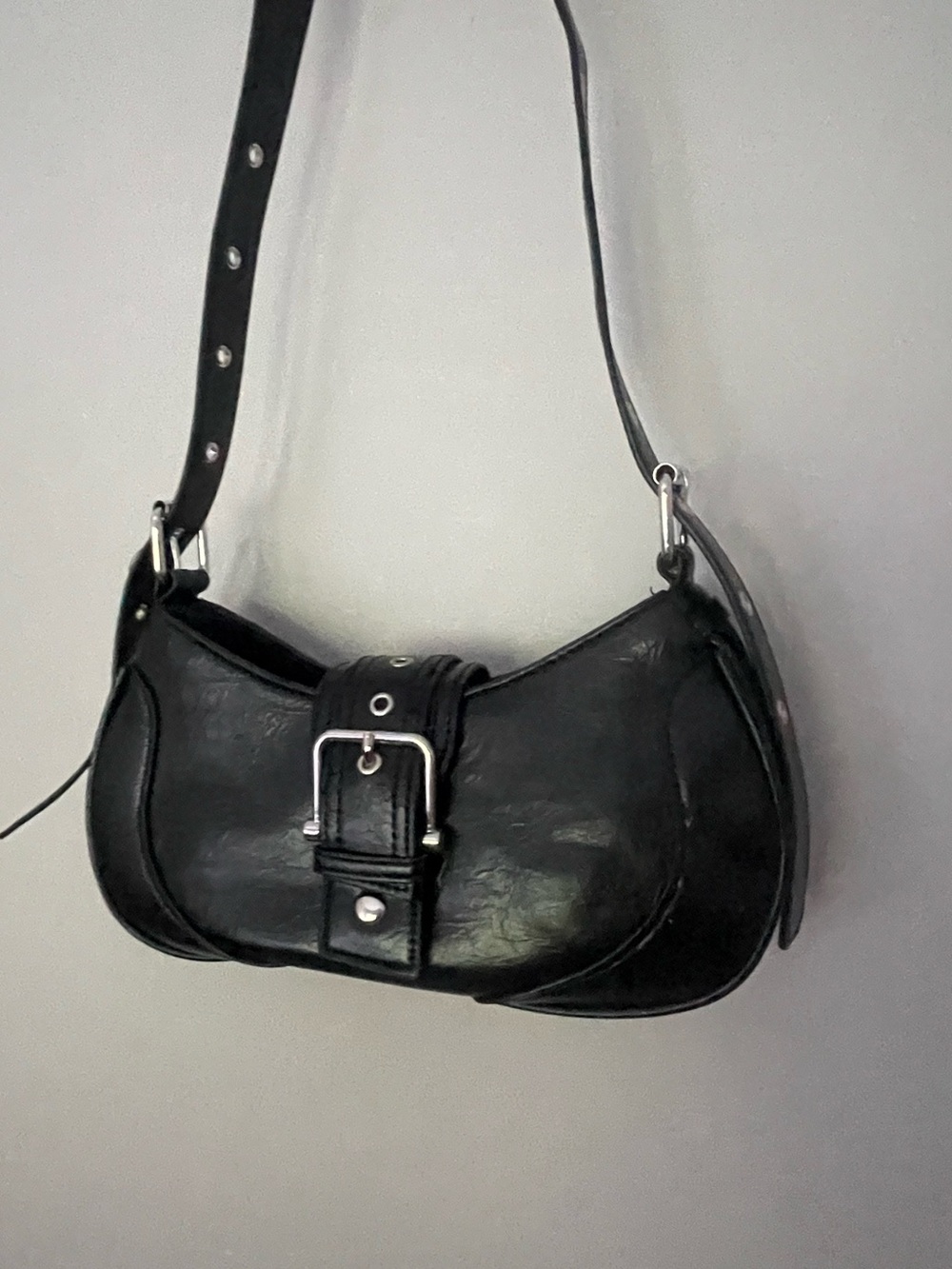 8 Other Reasons black faux leather shoulder bag New